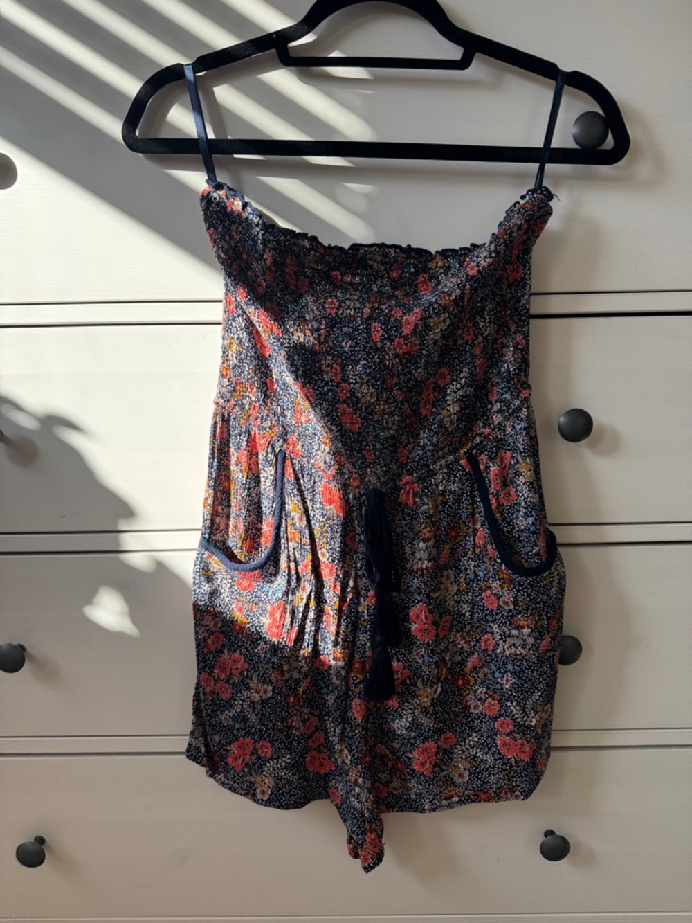 Band of Gypsies Navy Floral Romper